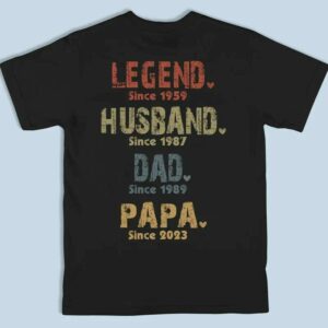 Family Personalized Custom Unisex Back Printed T-shirt